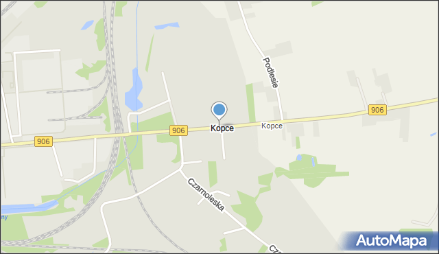 Lubliniec, Kopce, mapa Lubliniec