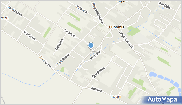 Lubomia, Korfantego Wojciecha, mapa Lubomia