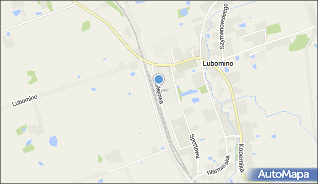 Lubomino, Kolejowa, mapa Lubomino