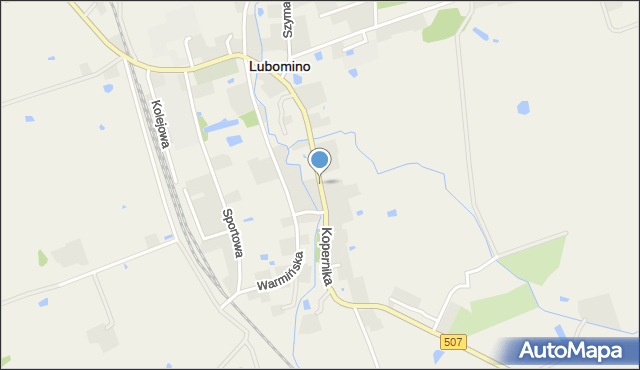 Lubomino, Kopernika Mikołaja, mapa Lubomino