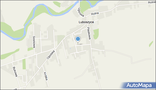 Luboszyce gmina Łubniany, Kościelna, mapa Luboszyce gmina Łubniany