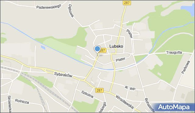 Lubsko, Kopernika Mikołaja, mapa Lubsko