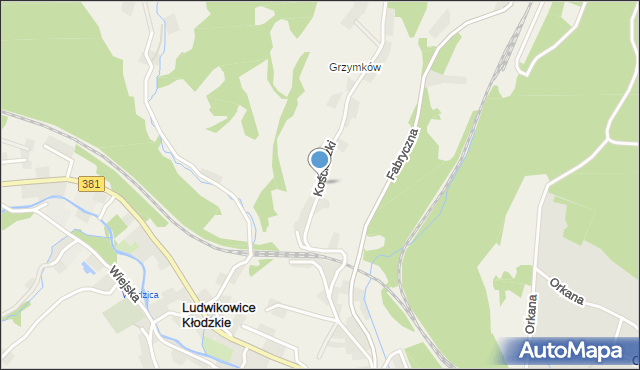 Ludwikowice Kłodzkie, Kościuszki Tadeusza, gen., mapa Ludwikowice Kłodzkie