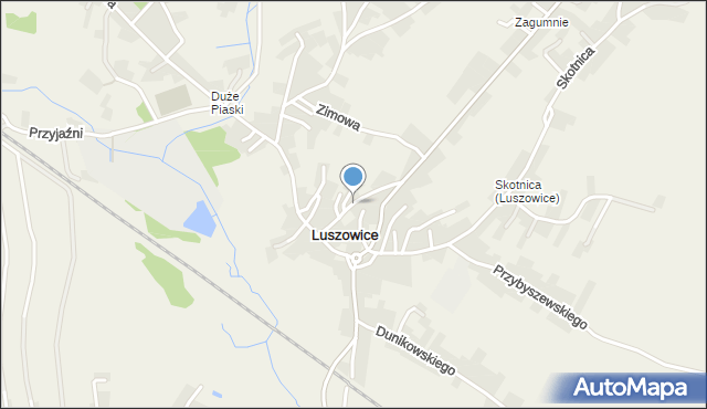 Luszowice gmina Chrzanów, Korzeniowskiego Józefa Konrada, mapa Luszowice gmina Chrzanów