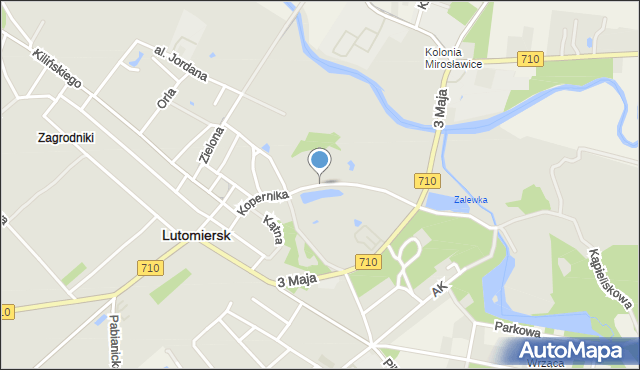 Lutomiersk, Kopernika Mikołaja, mapa Lutomiersk