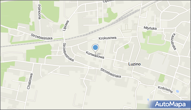 Luzino, Konwaliowa, mapa Luzino