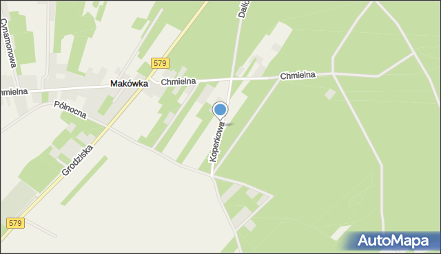 Makówka gmina Grodzisk Mazowiecki, Koperkowa, mapa Makówka gmina Grodzisk Mazowiecki