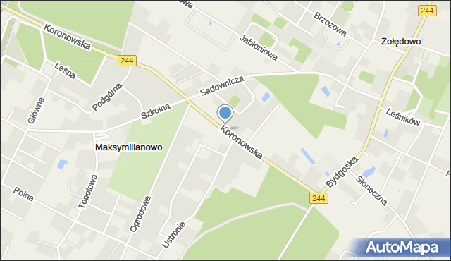 Maksymilianowo gmina Osielsko, Koronowska, mapa Maksymilianowo gmina Osielsko