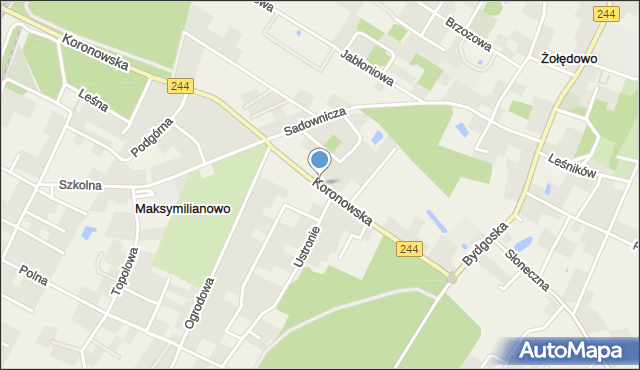 Maksymilianowo gmina Osielsko, Koronowska, mapa Maksymilianowo gmina Osielsko