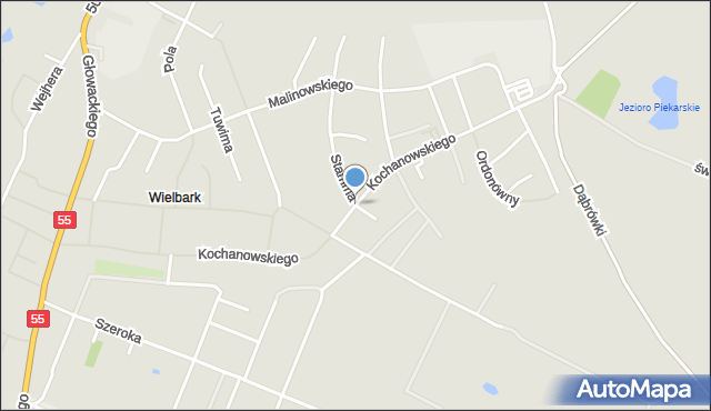 Malbork, Kochanowskiego Jana, mapa Malborka