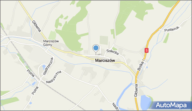 Marciszów, Kościelna, mapa Marciszów