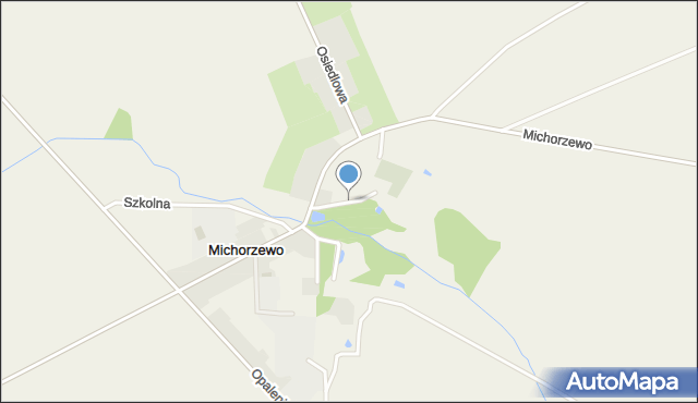 Michorzewo, Kościelna, mapa Michorzewo