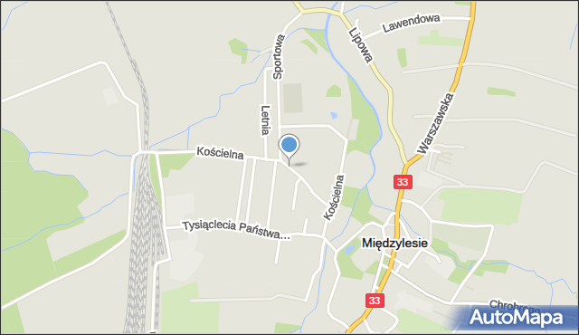 Międzylesie powiat kłodzki, Kościelna, mapa Międzylesie powiat kłodzki