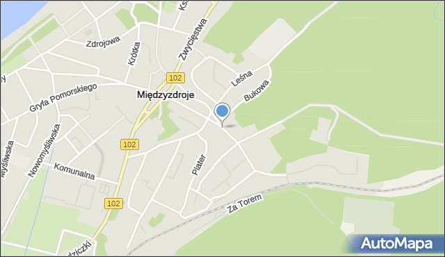 Międzyzdroje, Kolejowa, mapa Międzyzdroje