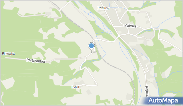 Milówka powiat żywiecki, Kolonia Zabawa, mapa Milówka powiat żywiecki
