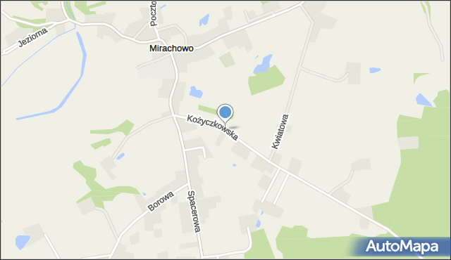 Mirachowo, Kożyczkowska, mapa Mirachowo