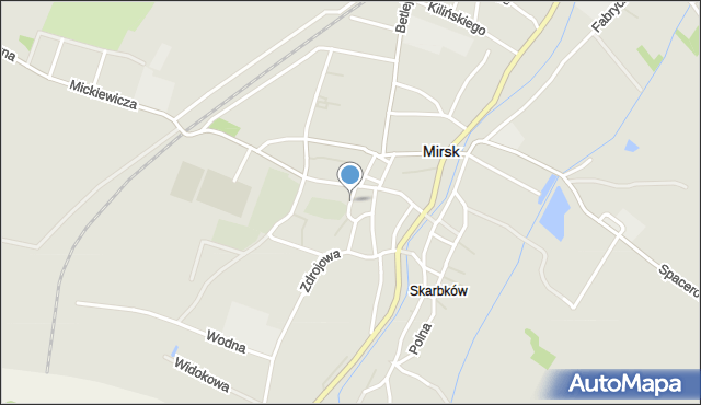 Mirsk, Kościelna, mapa Mirsk