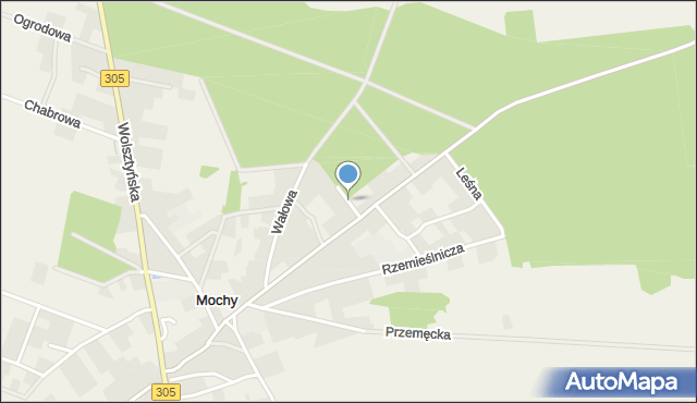 Mochy, Końcowa, mapa Mochy