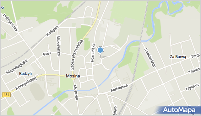 Mosina powiat poznański, Kościuszki Tadeusza, gen., mapa Mosina powiat poznański