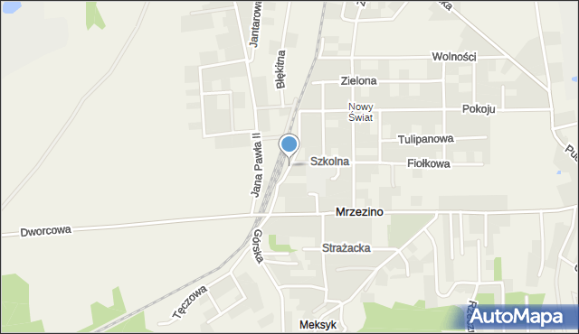 Mrzezino, Kolejowa, mapa Mrzezino