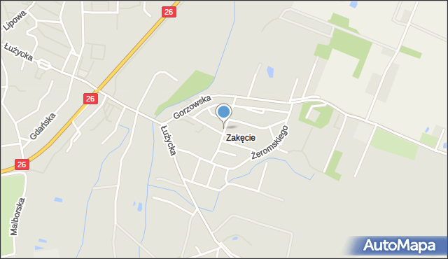 Myślibórz, Konopnickiej Marii, mapa Myślibórz