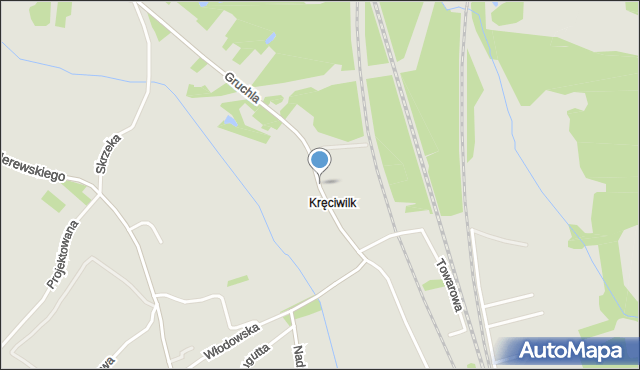 Myszków, Koronacyjna, mapa Myszków