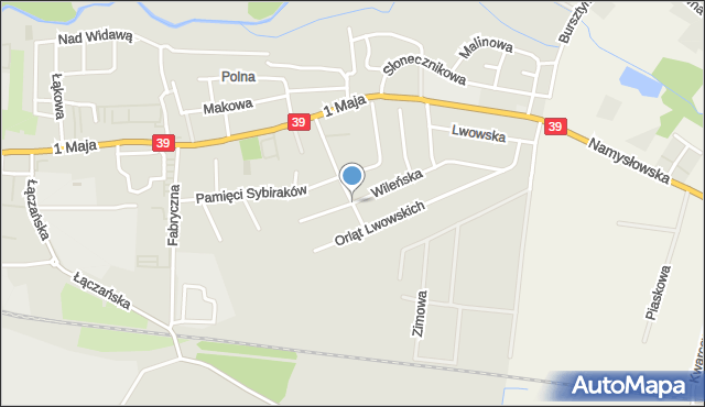 Namysłów, Kombatantów, mapa Namysłów