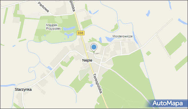 Neple, Kościelna, mapa Neple