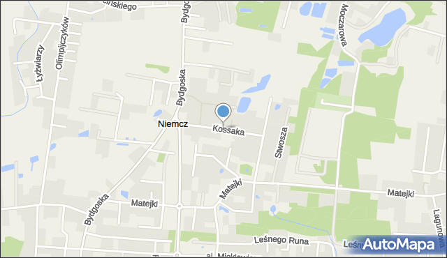 Niemcz, Kossaka Wojciecha, mapa Niemcz