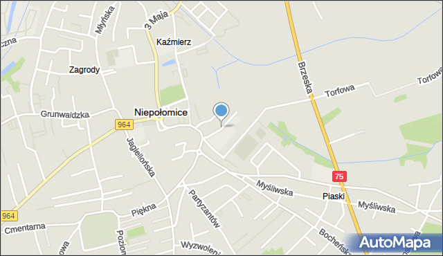 Niepołomice, Kopernika Mikołaja, mapa Niepołomice