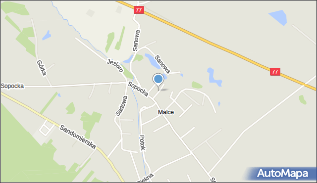 Nisko, Końcowa, mapa Nisko