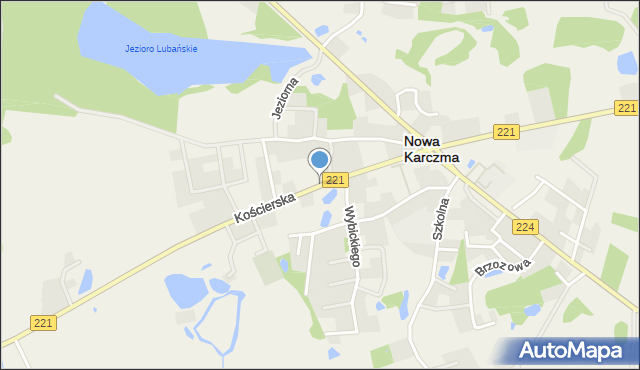 Nowa Karczma powiat kościerski, Kościerska, mapa Nowa Karczma powiat kościerski