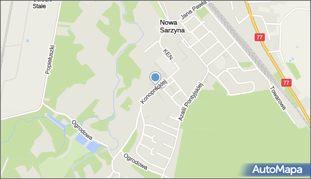 Nowa Sarzyna, Konopnickiej Marii, mapa Nowa Sarzyna