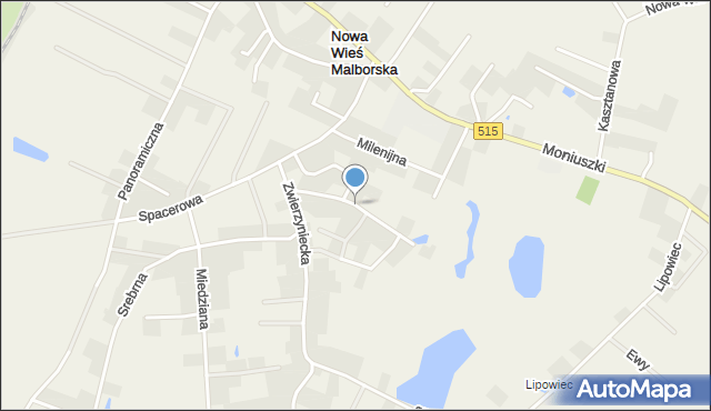 Nowa Wieś Malborska, Komuny Paryskiej, mapa Nowa Wieś Malborska