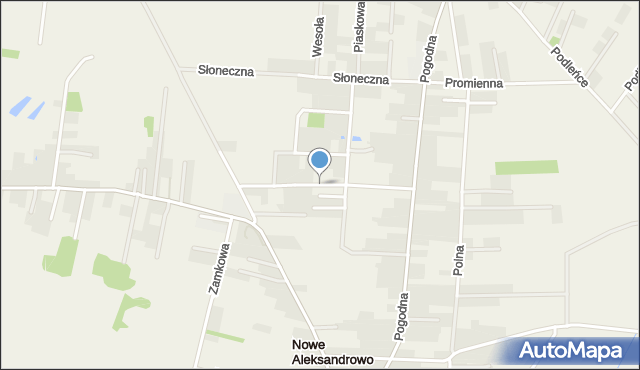 Nowe Aleksandrowo, Kościelna, mapa Nowe Aleksandrowo