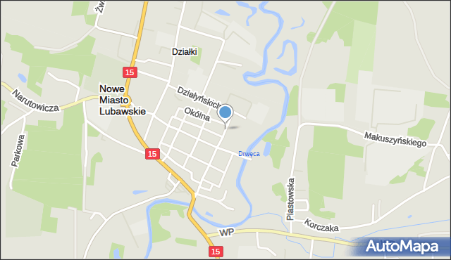 Nowe Miasto Lubawskie, Kościelna, mapa Nowe Miasto Lubawskie
