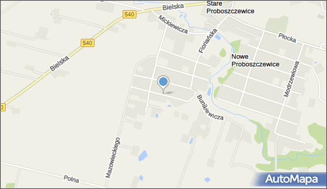 Nowe Proboszczewice, Konopnickiej Marii, mapa Nowe Proboszczewice