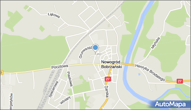Nowogród Bobrzański, Kochanowskiego Jana, mapa Nowogród Bobrzański