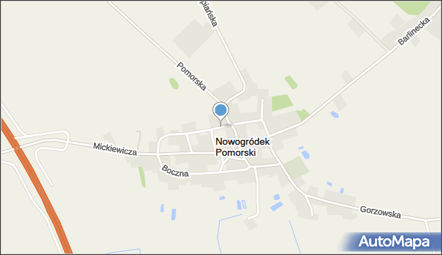 Nowogródek Pomorski, Kościelna, mapa Nowogródek Pomorski