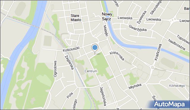 Nowy Sącz, Konarskiego Stanisława, mapa Nowego Sącza