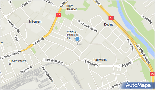 Nowy Sącz, Korzeniowskiego Józefa Konrada, mapa Nowego Sącza