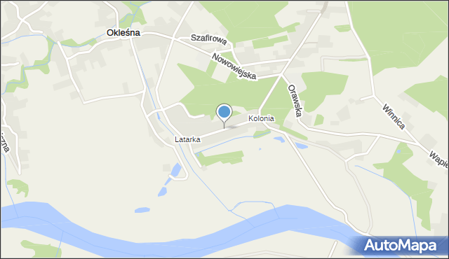 Okleśna, Kolonia, mapa Okleśna