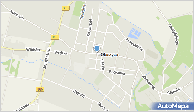 Oleszyce, Kopernika Mikołaja, mapa Oleszyce