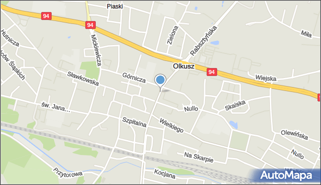 Olkusz, Kościuszki Tadeusza, gen., mapa Olkusz