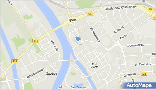 Opole, Konopnickiej Marii, mapa Opola