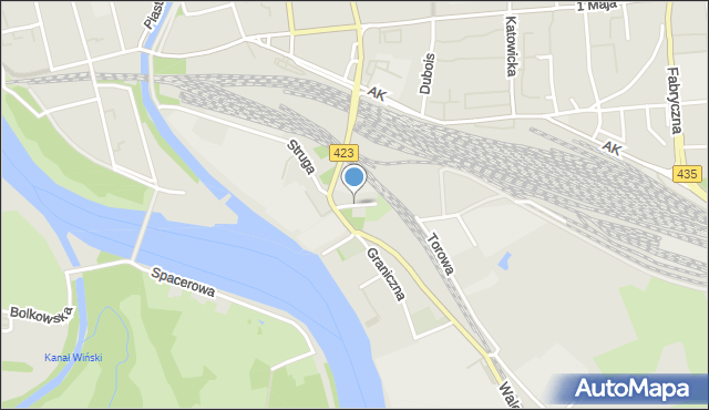 Opole, Konduktorska, mapa Opola