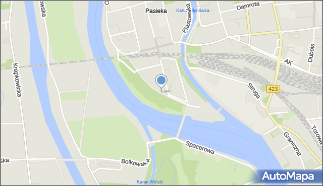 Opole, Kochanowskiego Jana, mapa Opola