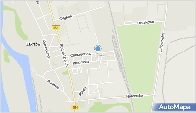 Opole, Kozielska, mapa Opola