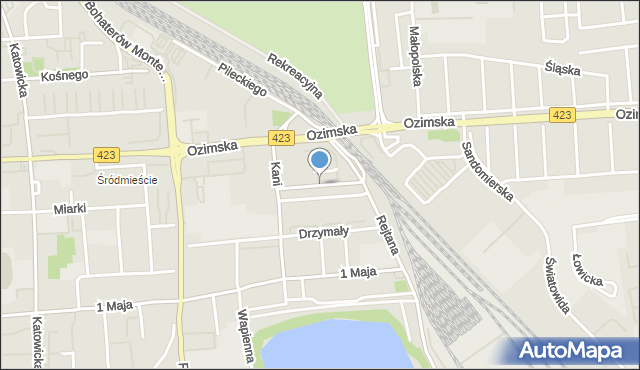 Opole, Kolejowa, mapa Opola