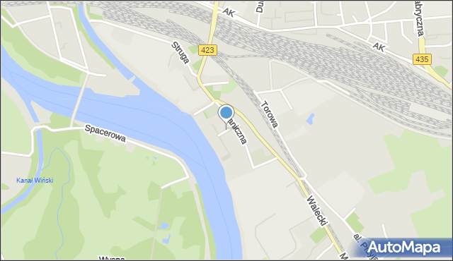 Opole, Kowalska, mapa Opola